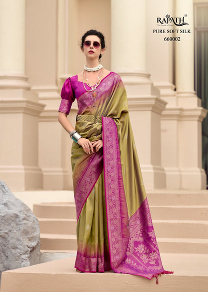 White Mango Rajpath Soft Silk Sarees Manufacturer Ahmedabad