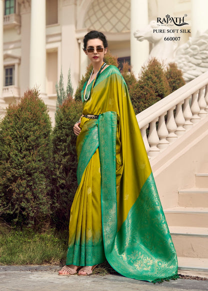 White Mango Rajpath Soft Silk Sarees Manufacturer Ahmedabad
