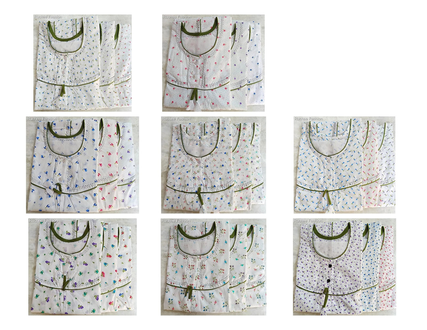 White Megya Ruchee Fashion Night Gowns Wholesale Price