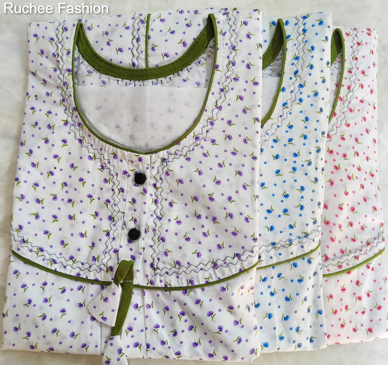 White Megya Ruchee Fashion Night Gowns Wholesale Price