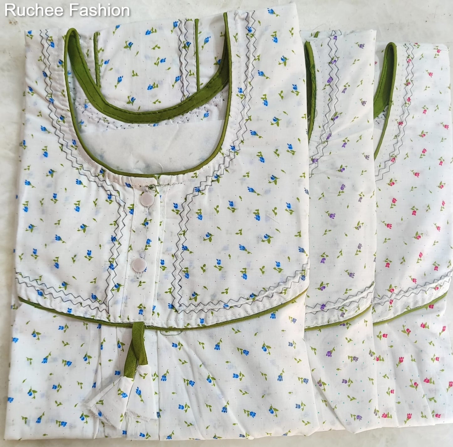 White Megya Ruchee Fashion Night Gowns Wholesale Price