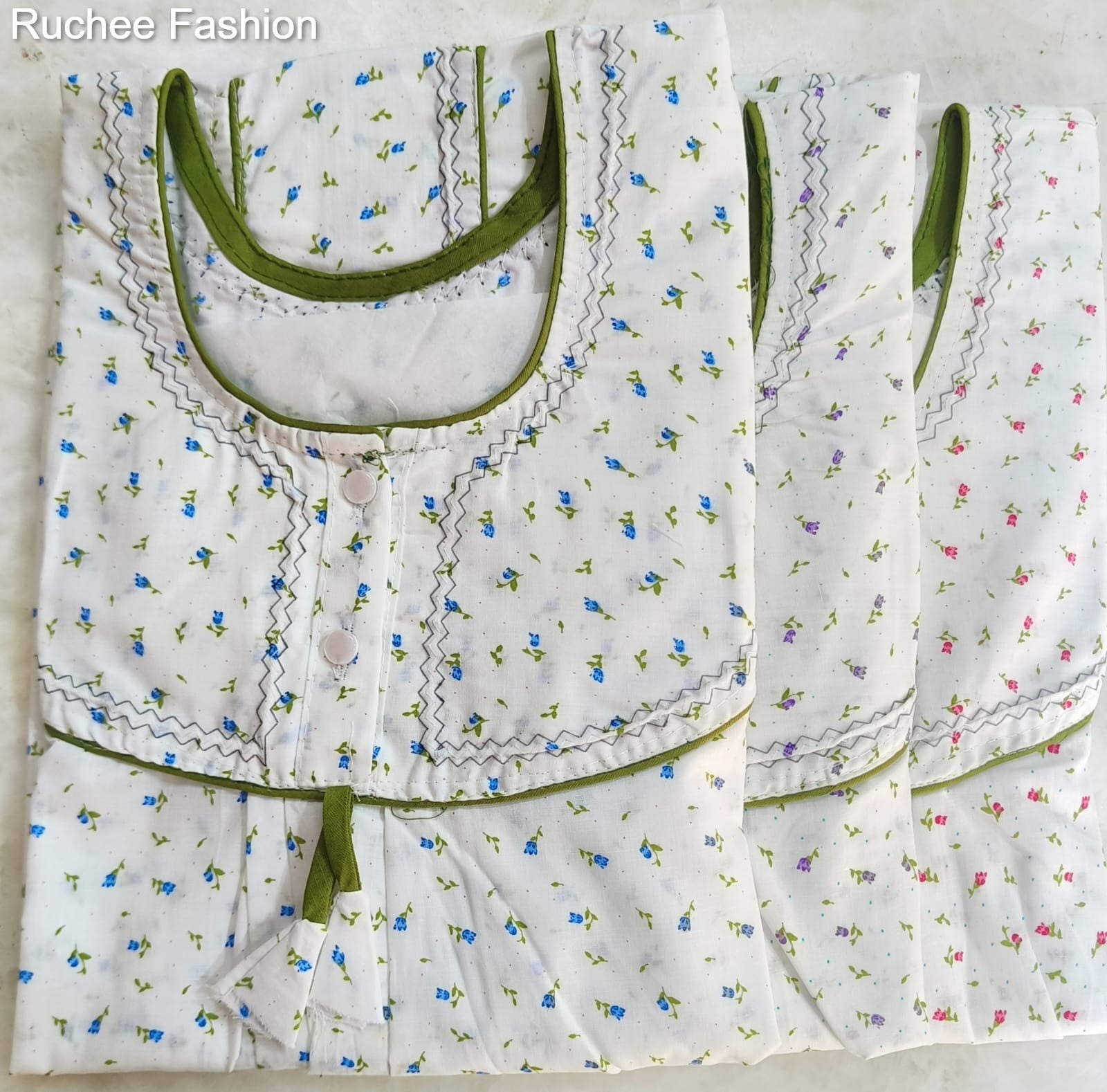 White Megya Ruchee Fashion Night Gowns Wholesale Price