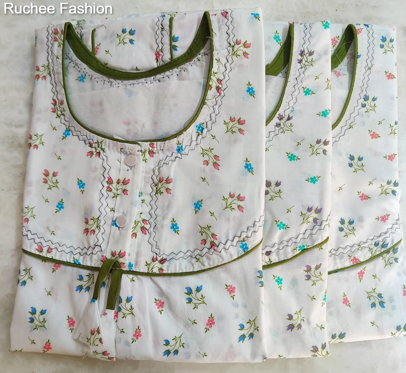 White Megya Ruchee Fashion Night Gowns Wholesale Price