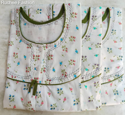 White Megya Ruchee Fashion Night Gowns Wholesale Price