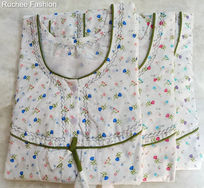 White Megya Ruchee Fashion Night Gowns Wholesale Price