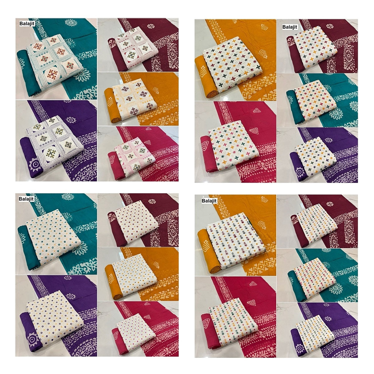 White Naya Andaaz Vol 1 Balajit Satin Salwar Suits Supplier