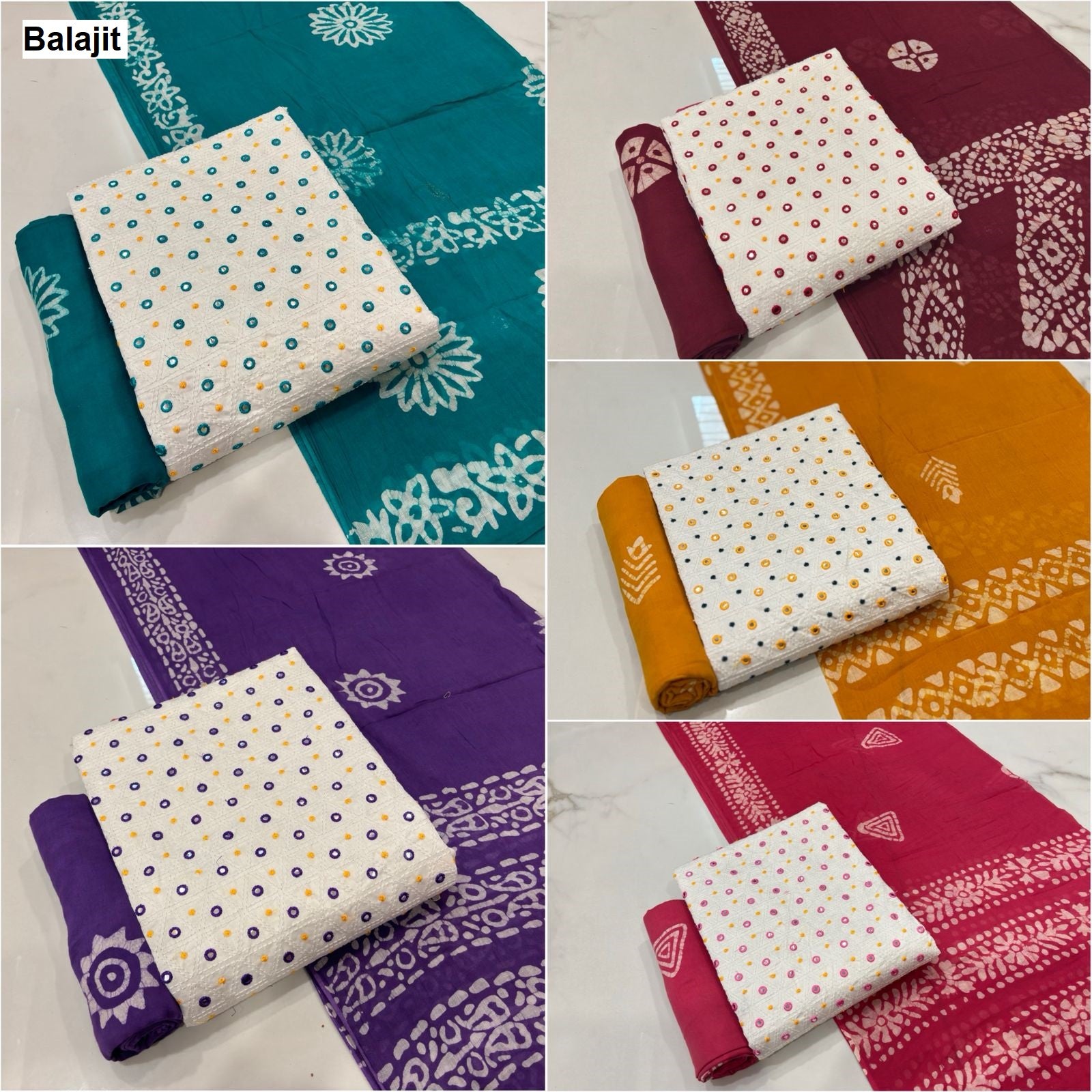 White Naya Andaaz Vol 1 Balajit Satin Salwar Suits Supplier