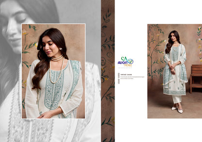 White O Queen Avon Trendz Linen Pant Style Suits Manufacturer India