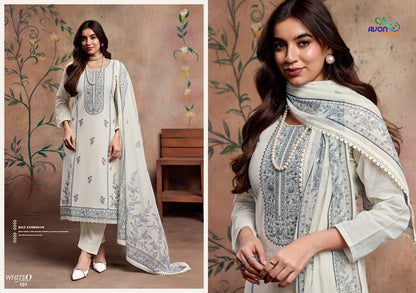 White O Queen Avon Trendz Linen Pant Style Suits Manufacturer India