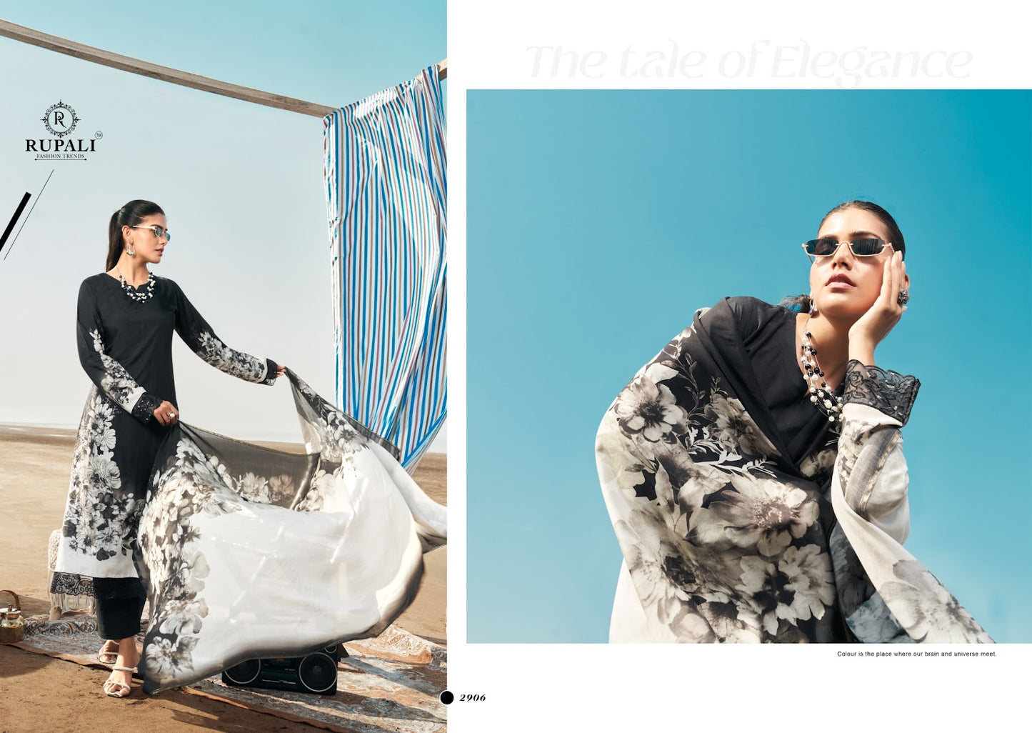 White Ocean Rupali Muslin Pant Style Suits Manufacturer