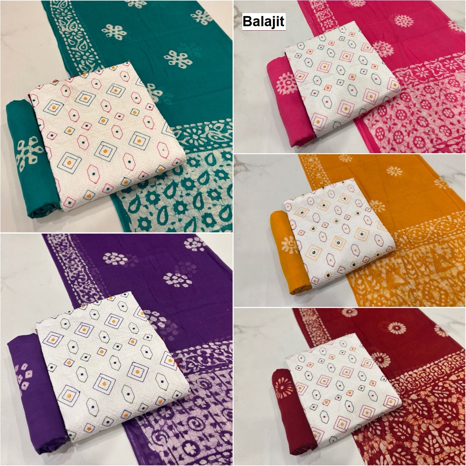 White Special Vol 2 Balajit Satin Salwar Suits Exporter India