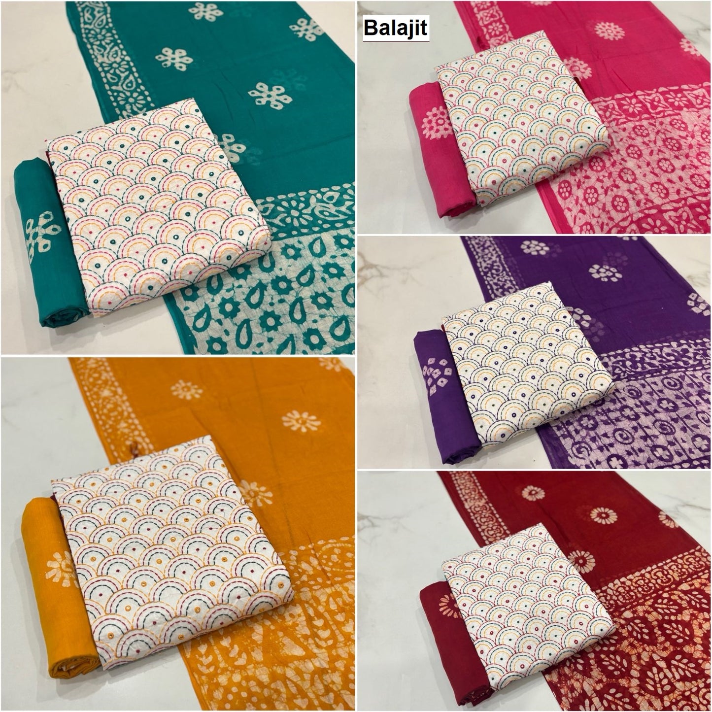 White Special Vol 2 Balajit Satin Salwar Suits Exporter India