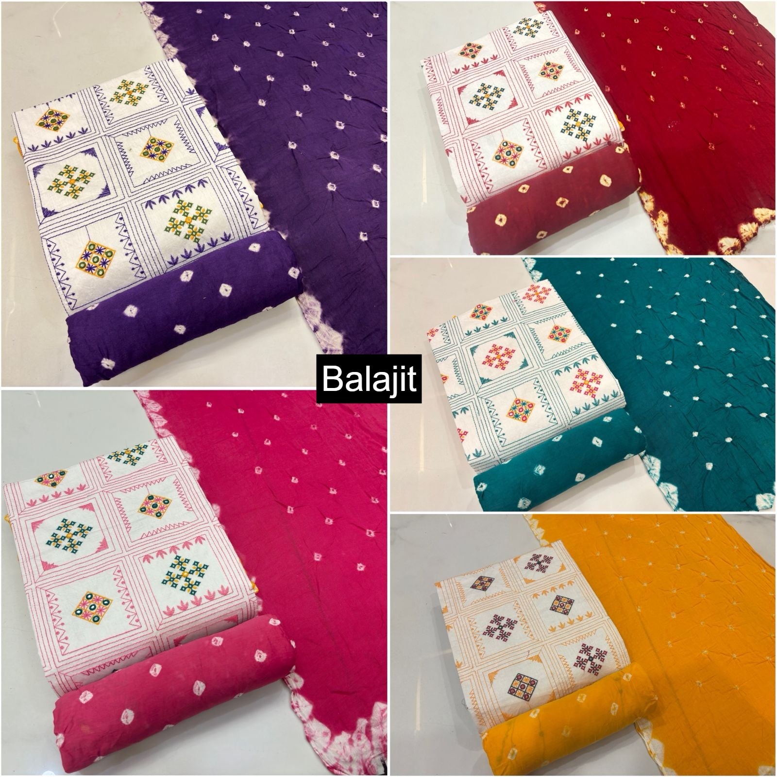 White Special Vol 3 Balajit Satin Salwar Suits Manufacturer Ahmedabad