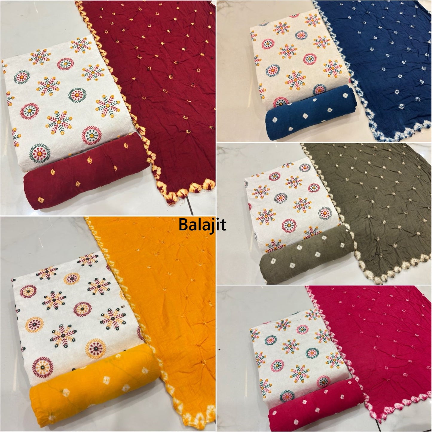 White Special Vol 4 Balajit Satin Salwar Suits Wholesaler Ahmedabad