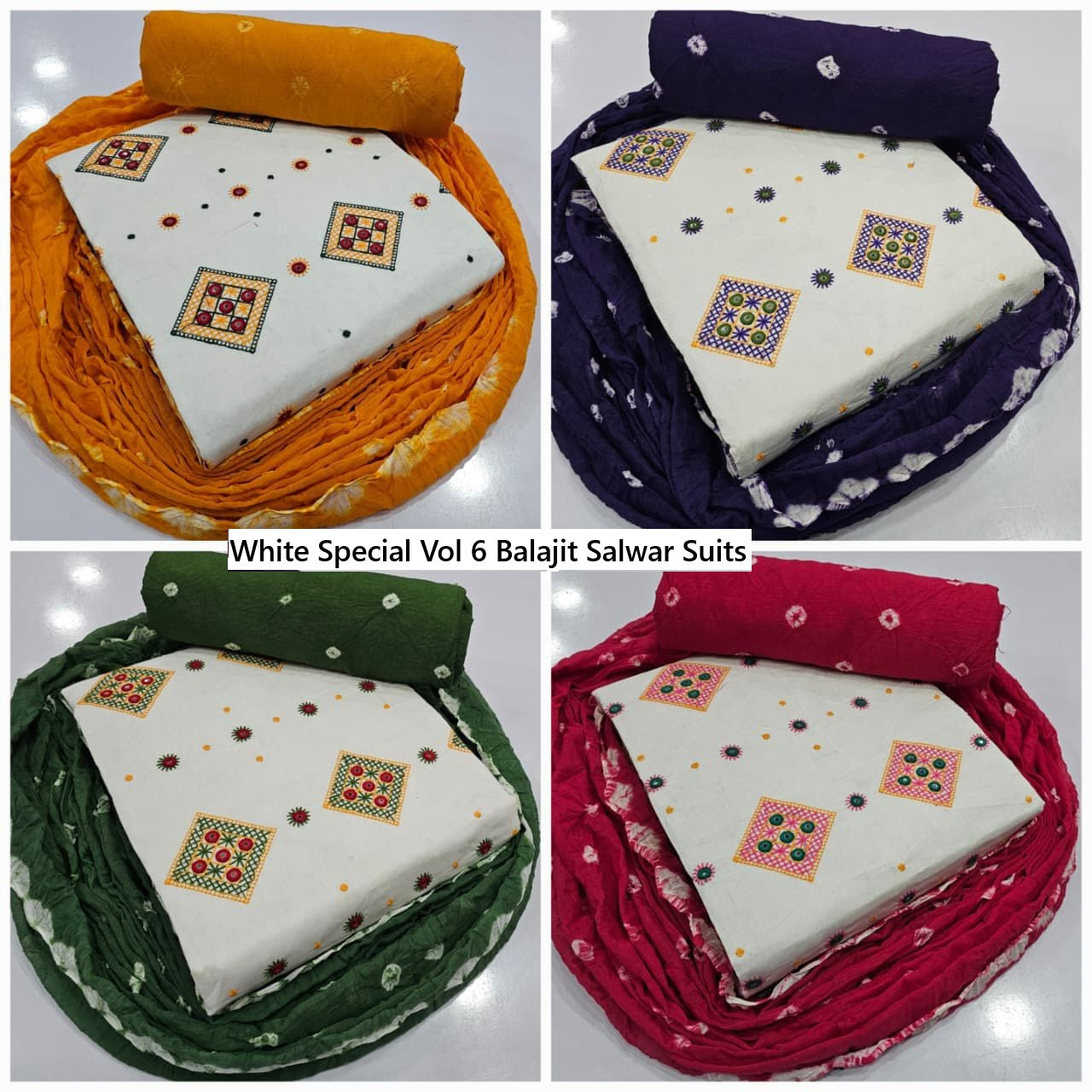 White Special Vol 6 Balajit Salwar Suits Exporter Gujarat