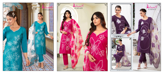 White Thread Work 2909 Kalawanti Vatican Readymade Pant Style Suits Manufacturer India