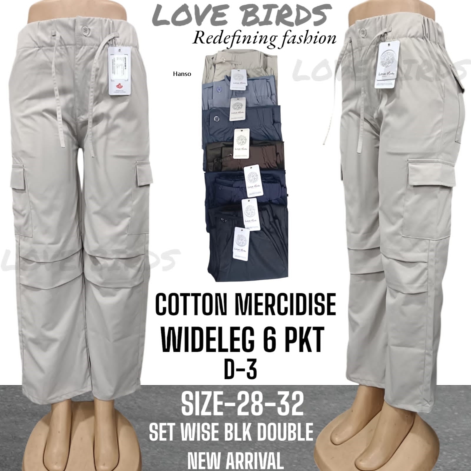 Wide Leg Love Birds Hanso Cotton Women Pants Exporter India