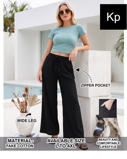 Wide Leg Pants Kp Cotton Branded Palazzo Wholesaler India