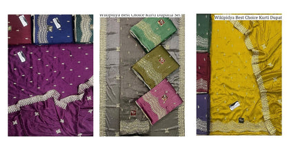 Wikipidya Best Choice Vichitra Kurti Dupatta Set Manufacturer India