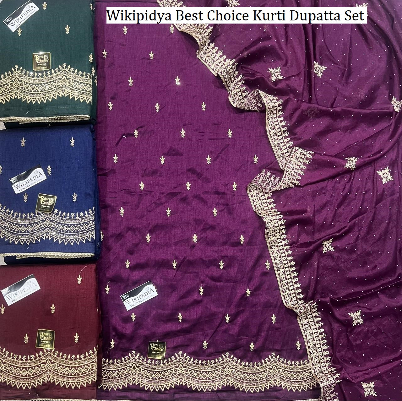 Wikipidya Best Choice Vichitra Kurti Dupatta Set Manufacturer India