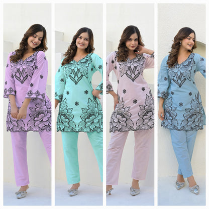 Willow Afsana Cotton Co Ord Set Wholesaler Ahmedabad