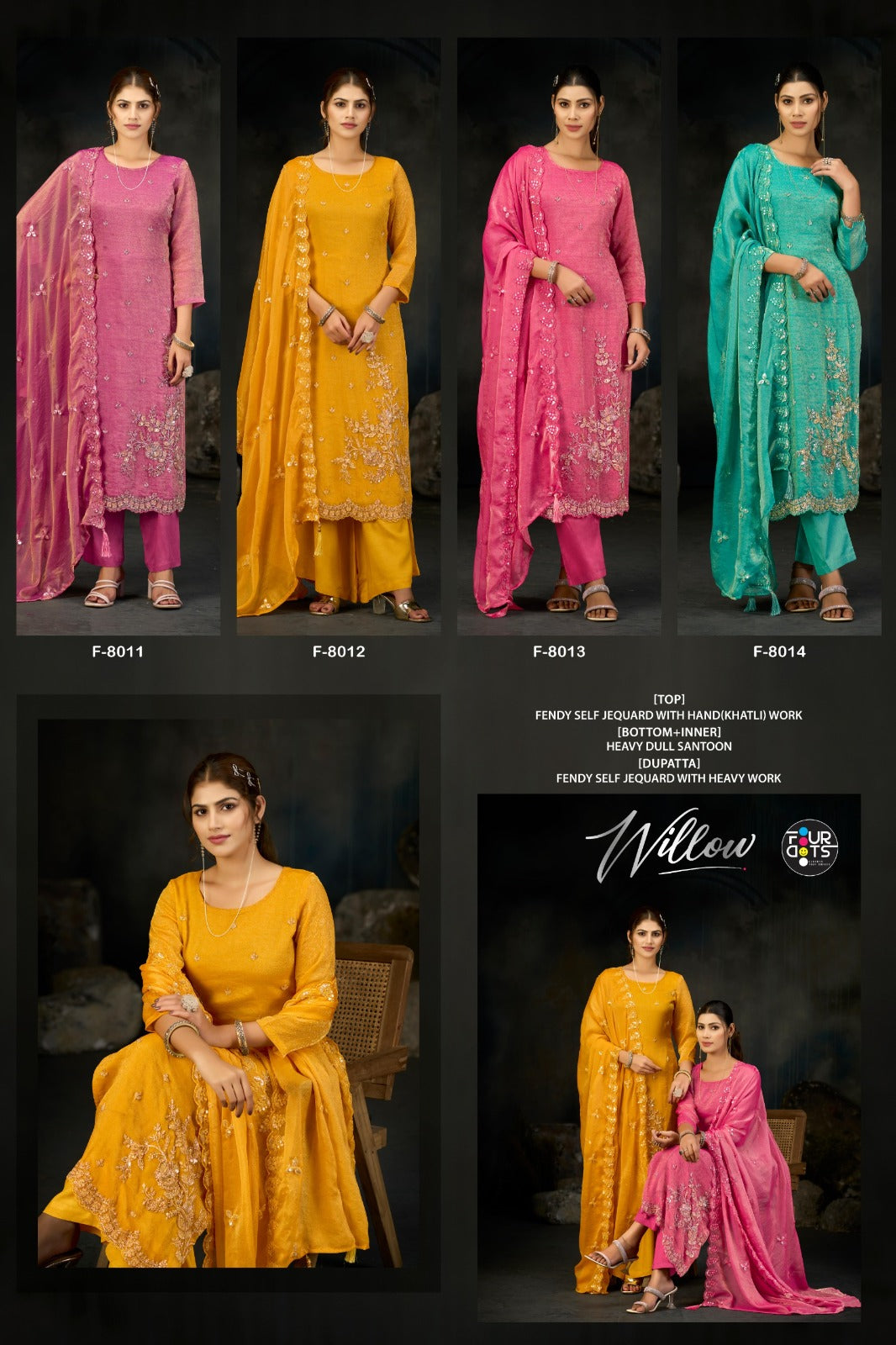 Willow Four Dots Fendy Pant Style Suits Wholesale Price