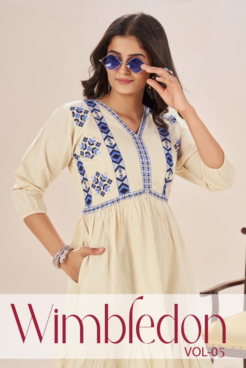 wimbledon vol 5 blue hills cotton midi dress exporter india