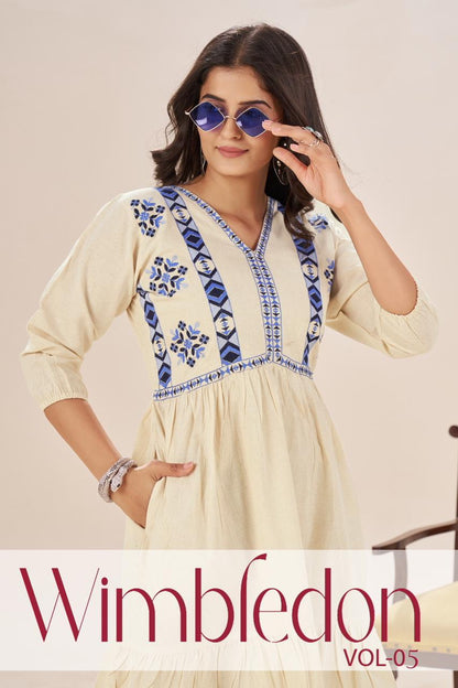 wimbledon vol 5 blue hills cotton midi dress exporter india