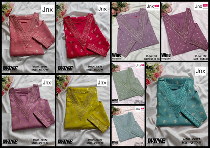 Wine 270626 Jnx Vertican Kurti With Pocket Exporter Ahmedabad