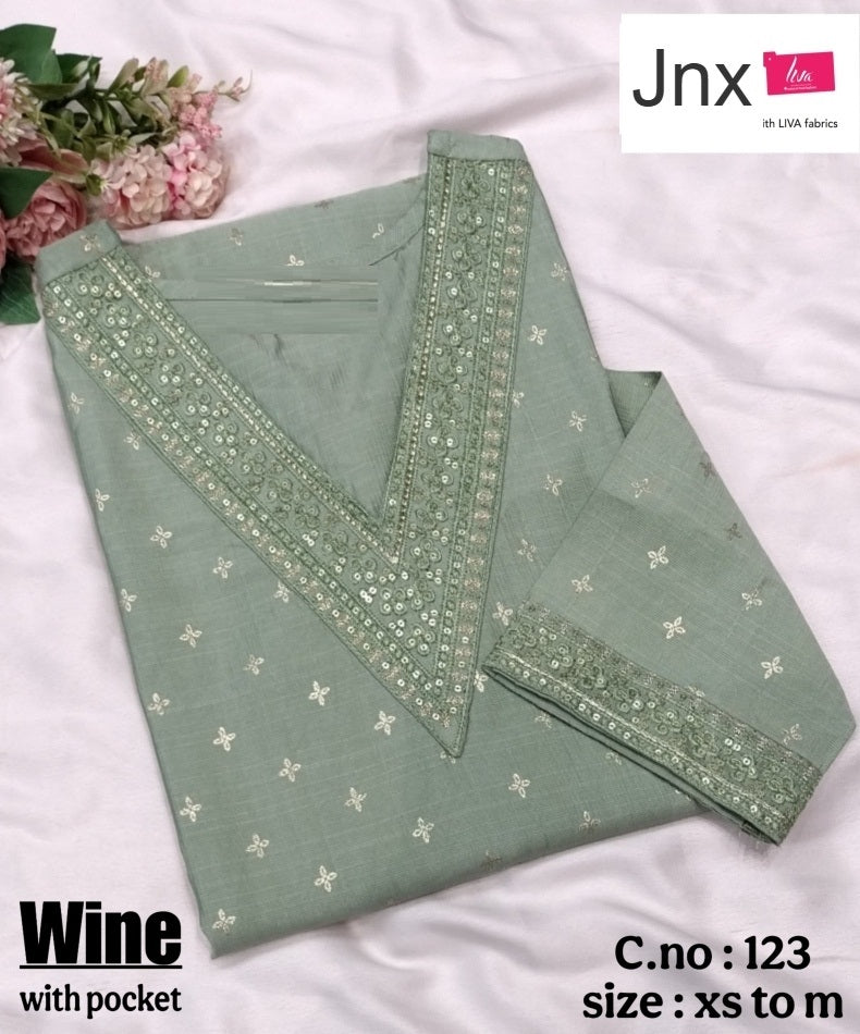 Wine 270626 Jnx Vertican Kurti With Pocket Exporter Ahmedabad