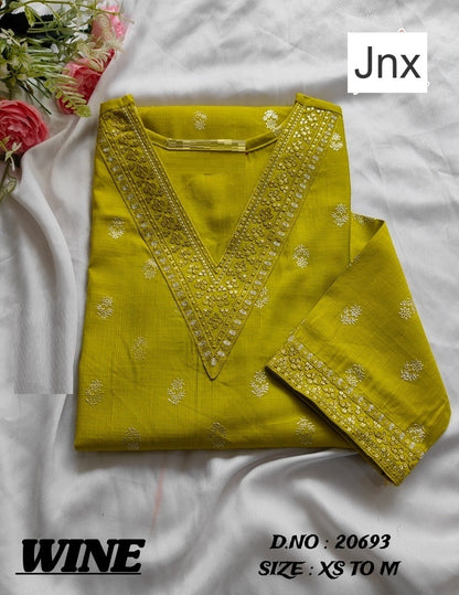 Wine 270626 Jnx Vertican Kurti With Pocket Exporter Ahmedabad