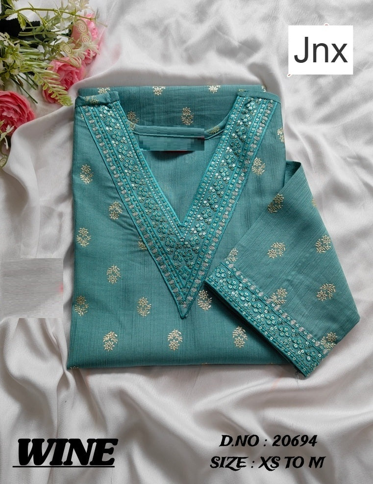Wine 270626 Jnx Vertican Kurti With Pocket Exporter Ahmedabad