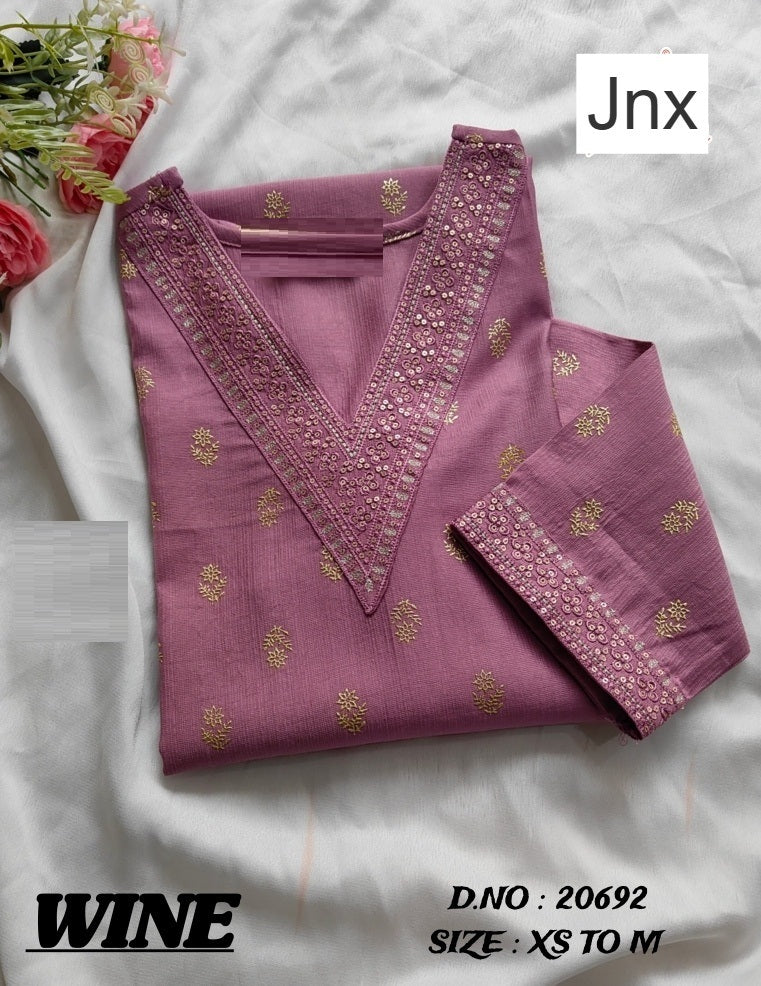 Wine 270626 Jnx Vertican Kurti With Pocket Exporter Ahmedabad