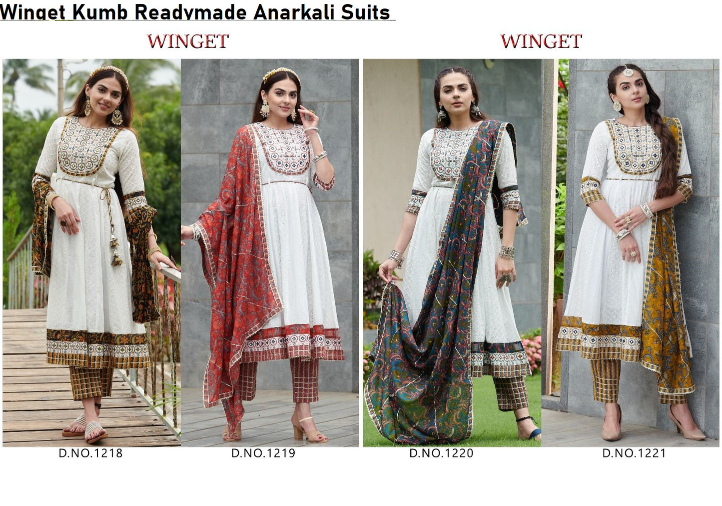 Winget Kumb Cotton Readymade Anarkali Suits Supplier Gujarat