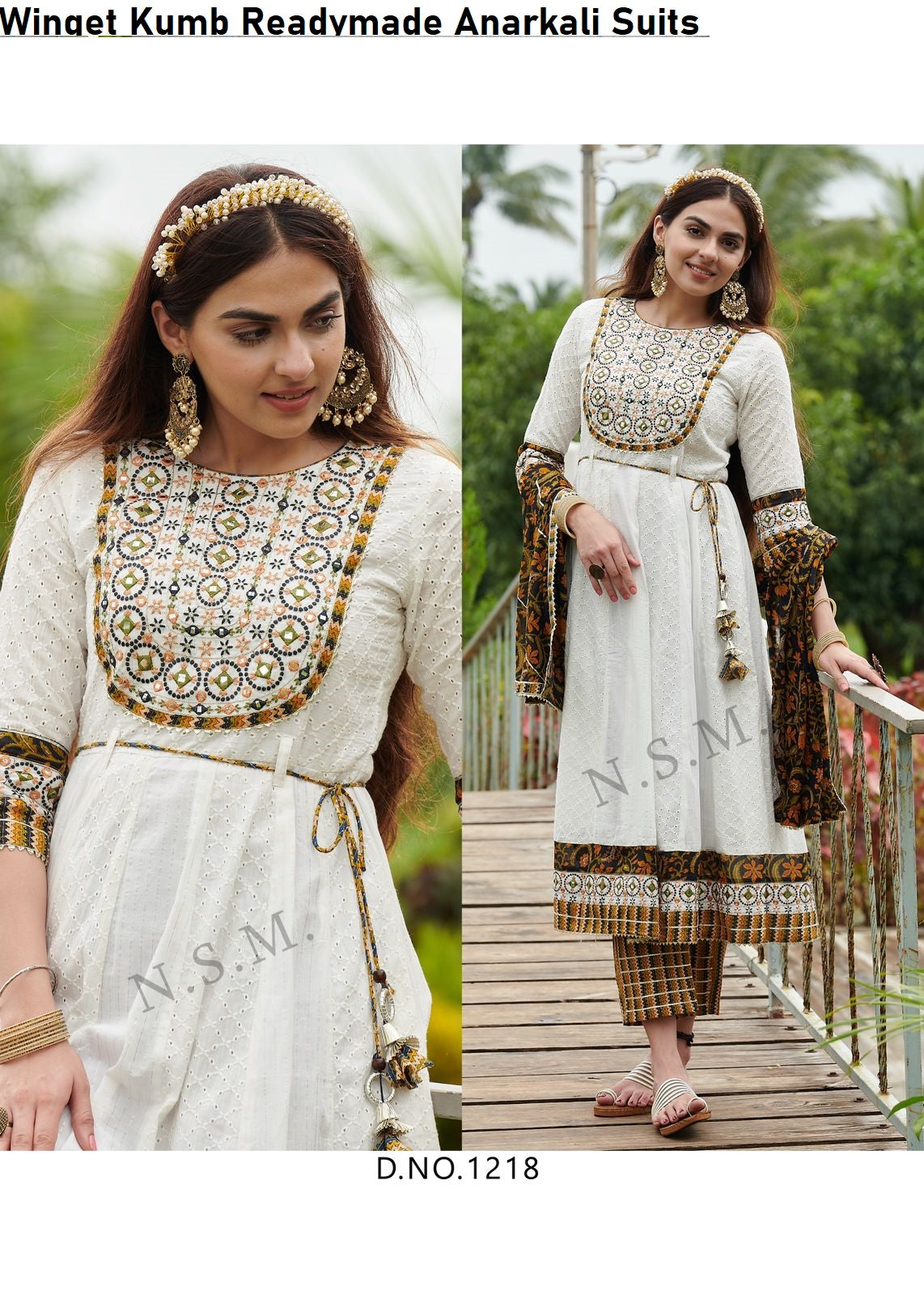 Winget Kumb Cotton Readymade Anarkali Suits Supplier Gujarat