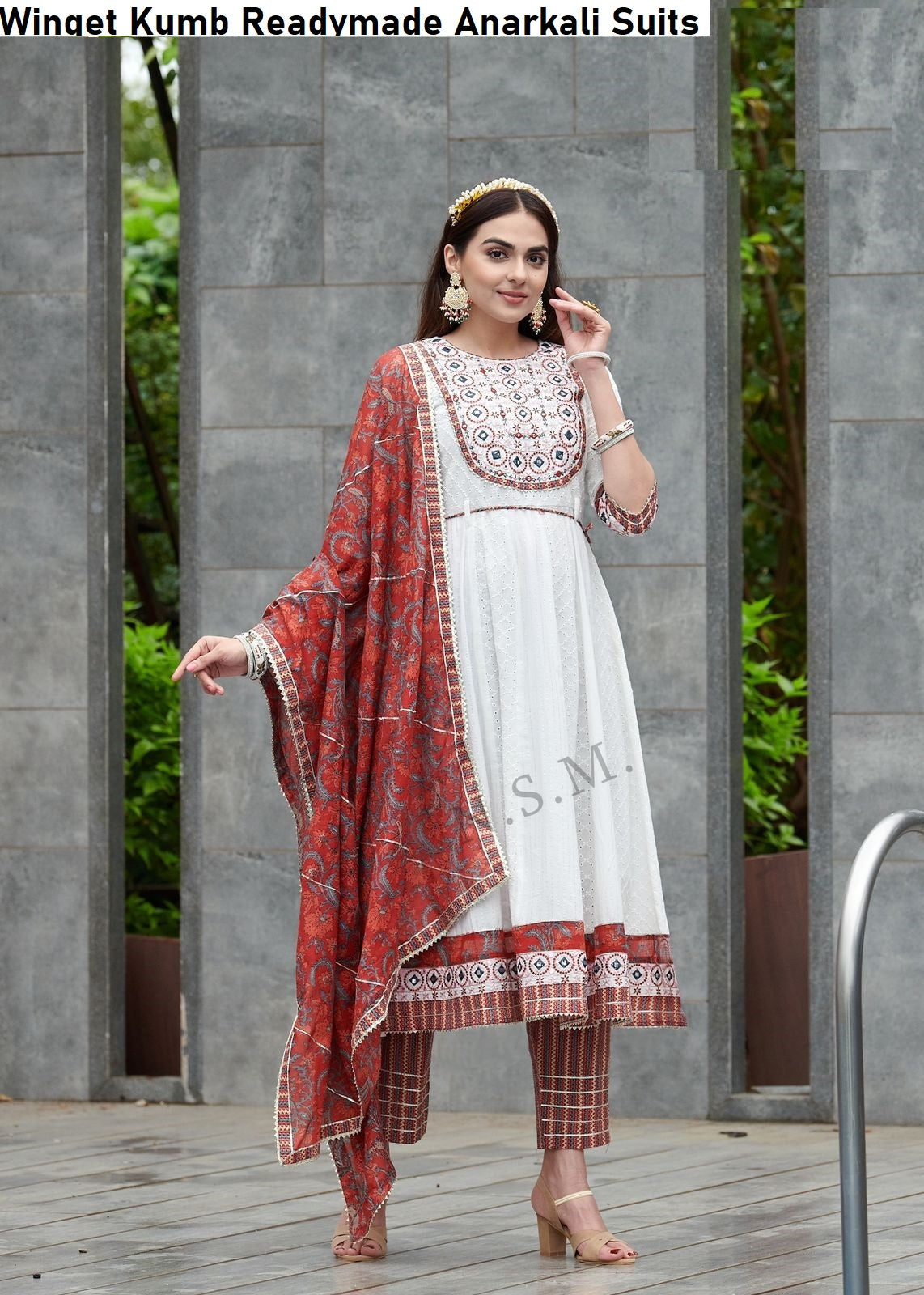 Winget Kumb Cotton Readymade Anarkali Suits Supplier Gujarat