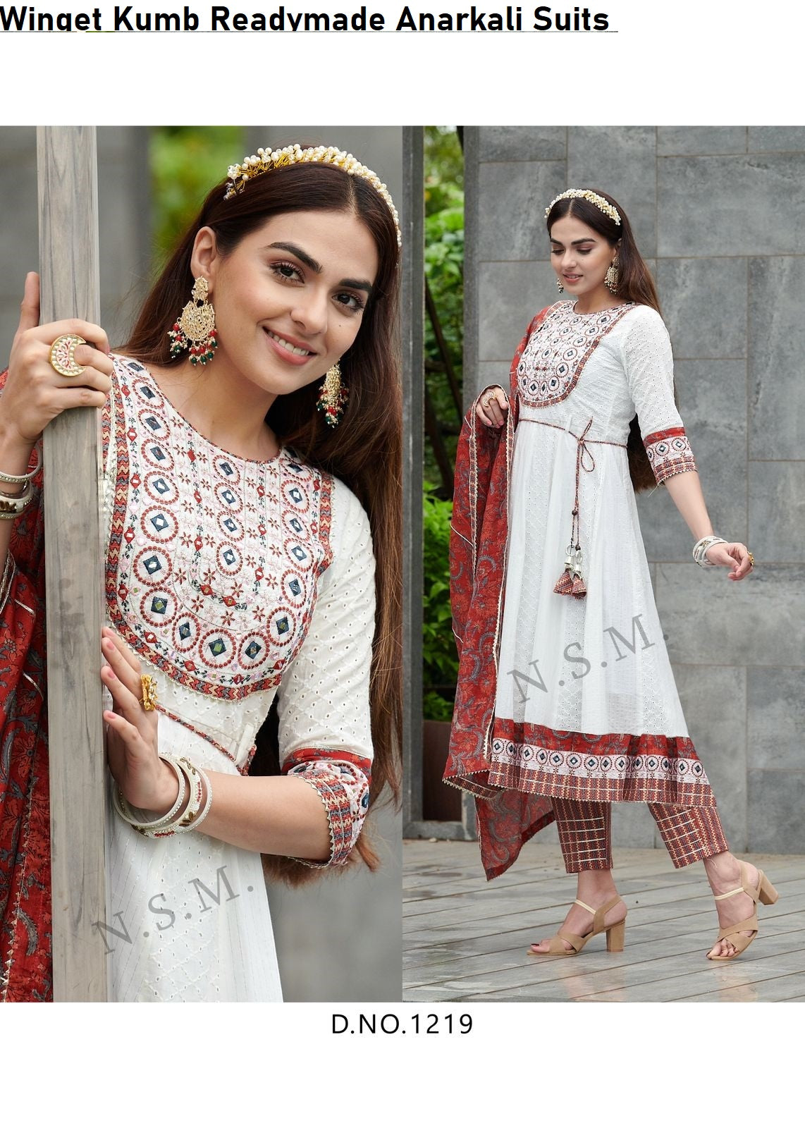 Winget Kumb Cotton Readymade Anarkali Suits Supplier Gujarat