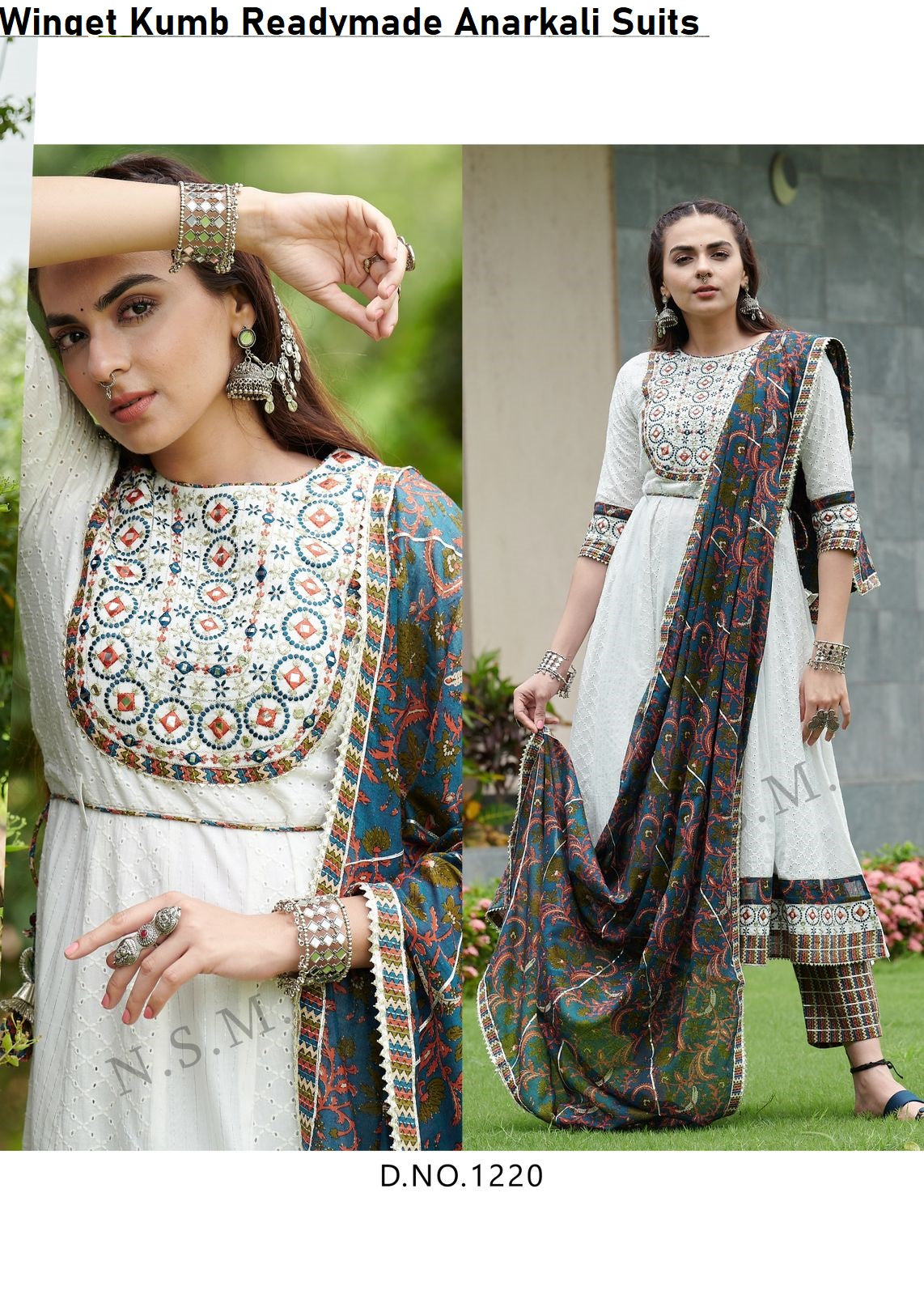 Winget Kumb Cotton Readymade Anarkali Suits Supplier Gujarat