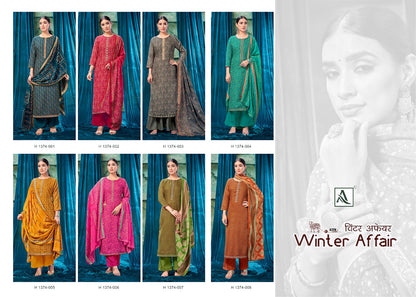 Winter Affair Alok Woolen Pashmina Suits Exporter India