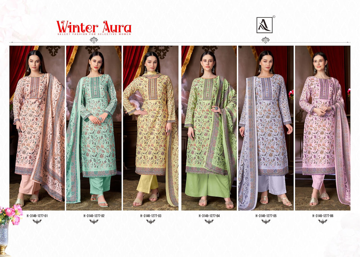 Winter Aura Alok Viscose Pashmina Suits Exporter