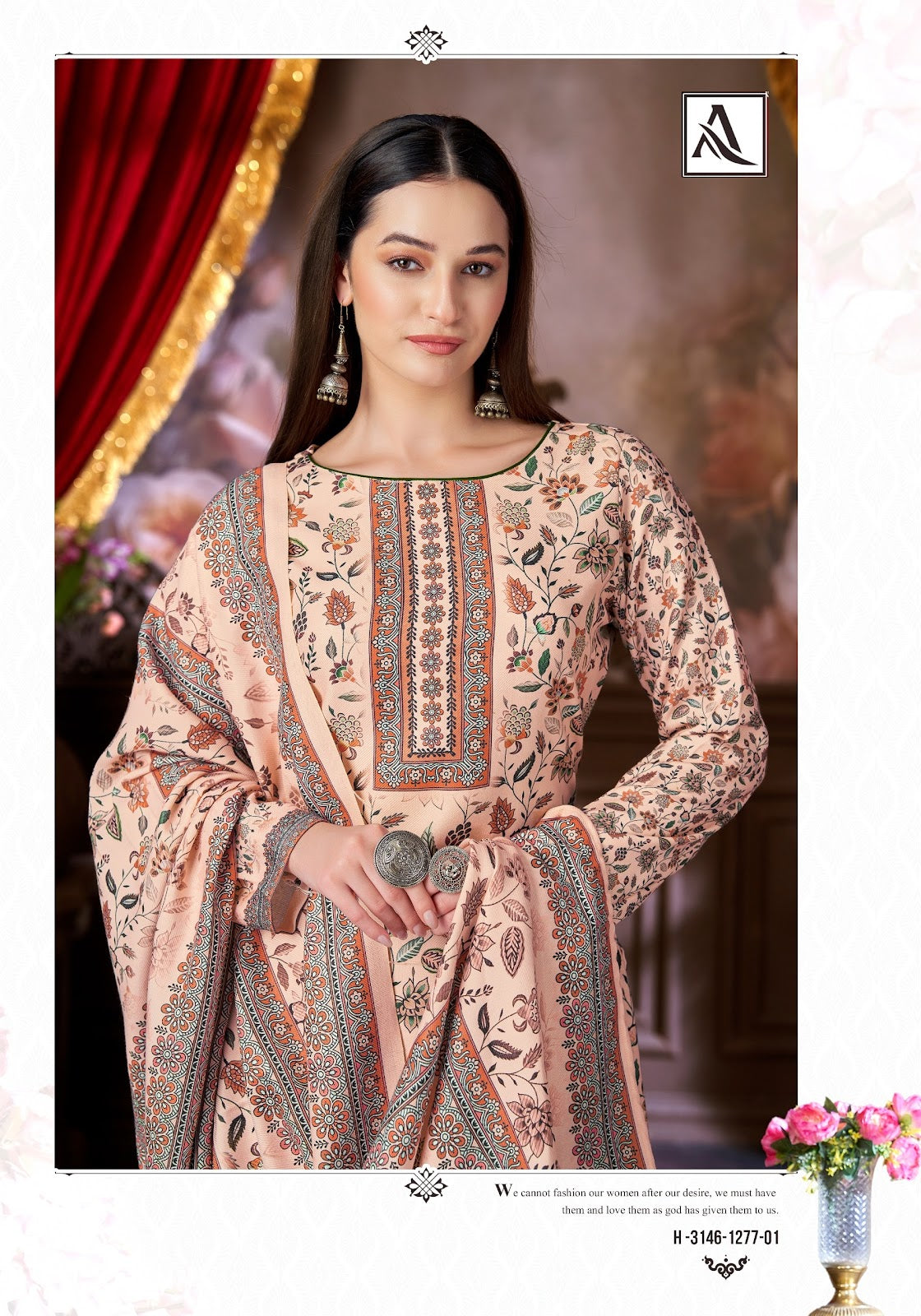 Winter Aura Alok Viscose Pashmina Suits Exporter