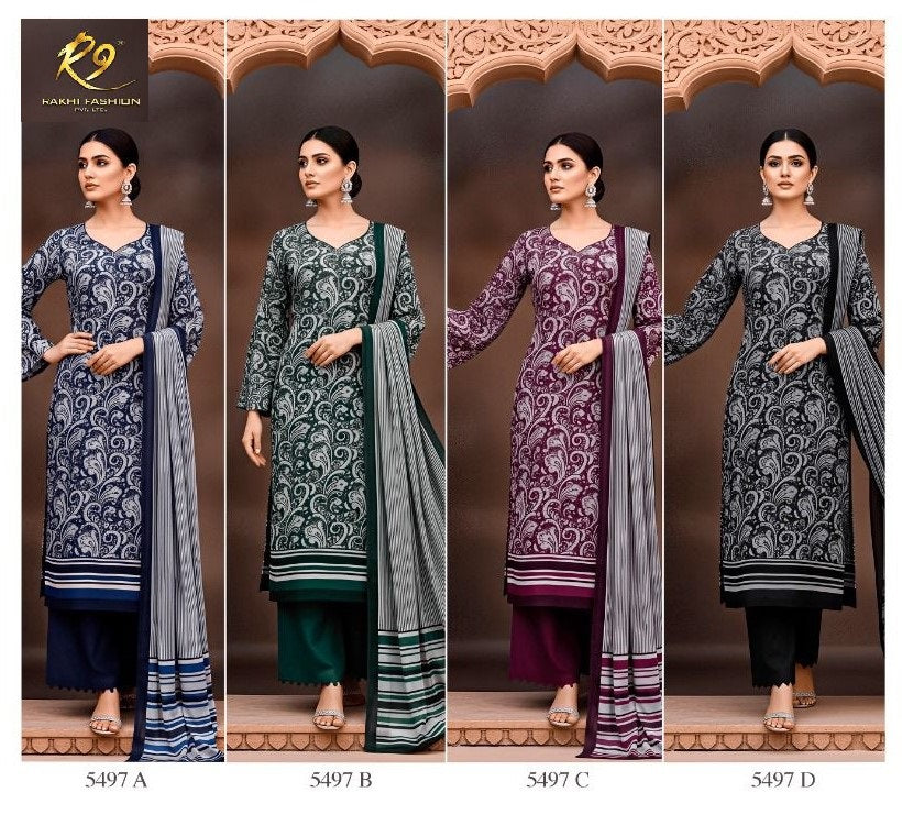 Winter Class Rakhi Fashion Pashmina Suits Supplier Gujarat