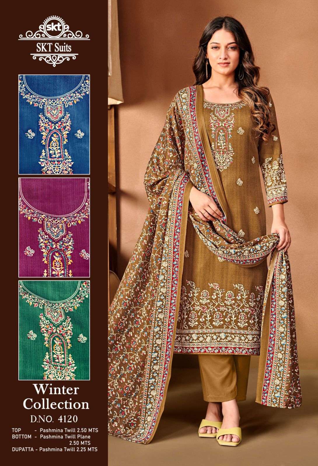 Winter Collection 241224 Skt Pashmina Suits Wholesaler Ahmedabad