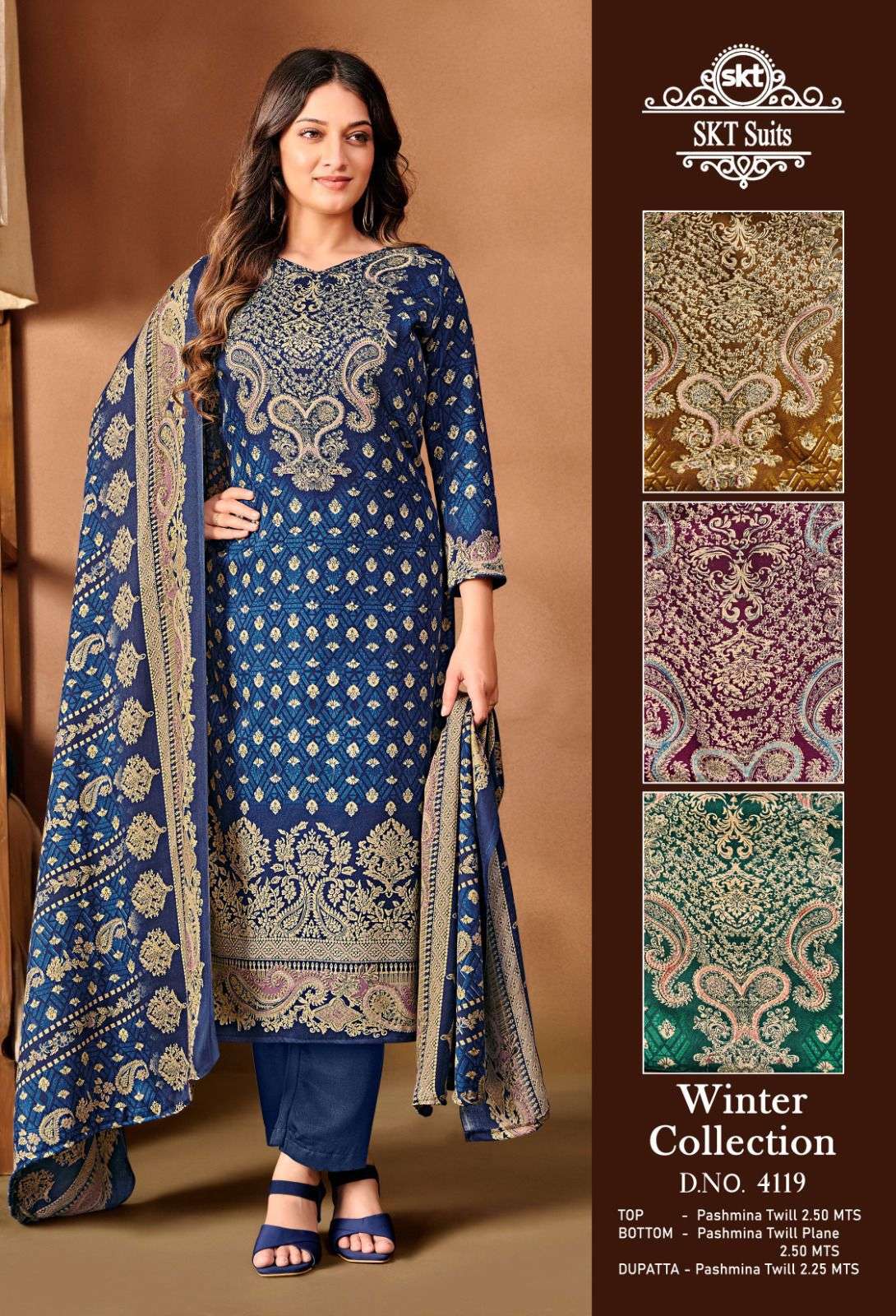 Winter Collection 241224 Skt Pashmina Suits Wholesaler Ahmedabad