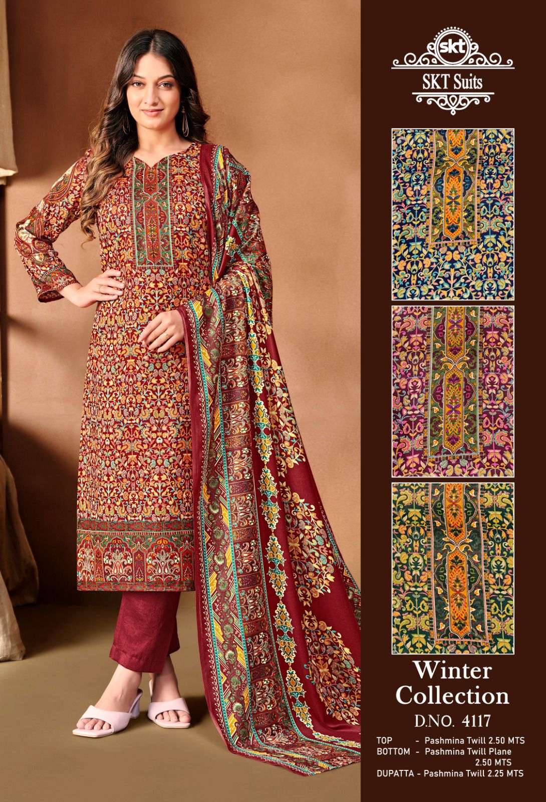 Winter Collection 241224 Skt Pashmina Suits Wholesaler Ahmedabad
