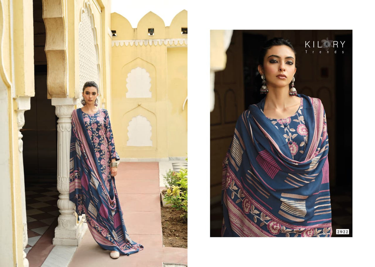 Winter Couture Kilory Viscose Pashmina Suits Wholesale