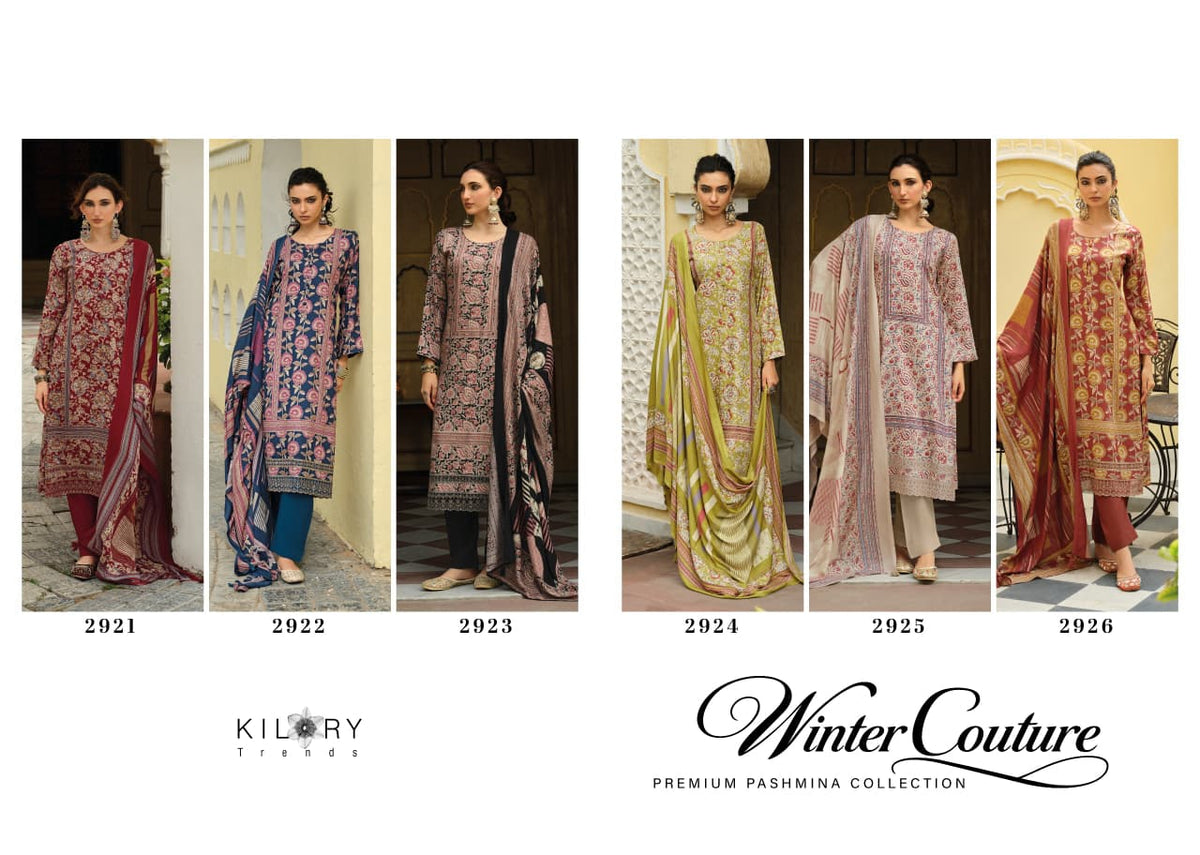 Winter Couture Kilory Viscose Pashmina Suits Wholesale