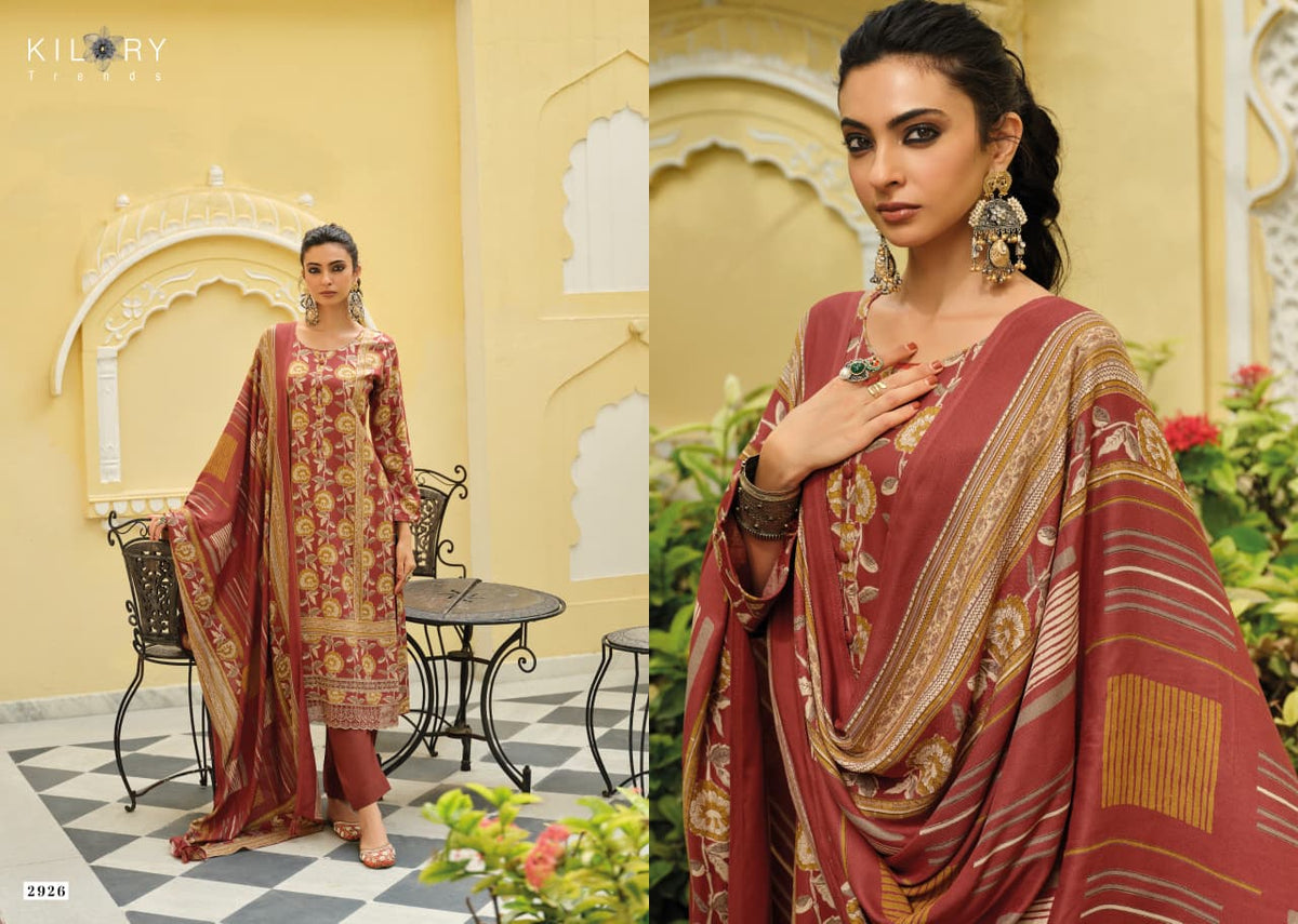 Winter Couture Kilory Viscose Pashmina Suits Wholesale