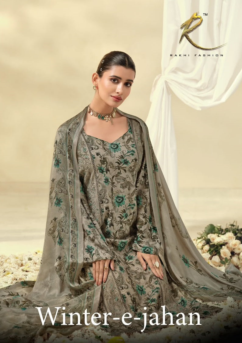 Winter E Jahan 5524 Rakhi Fashion Pashmina Suits Supplier India
