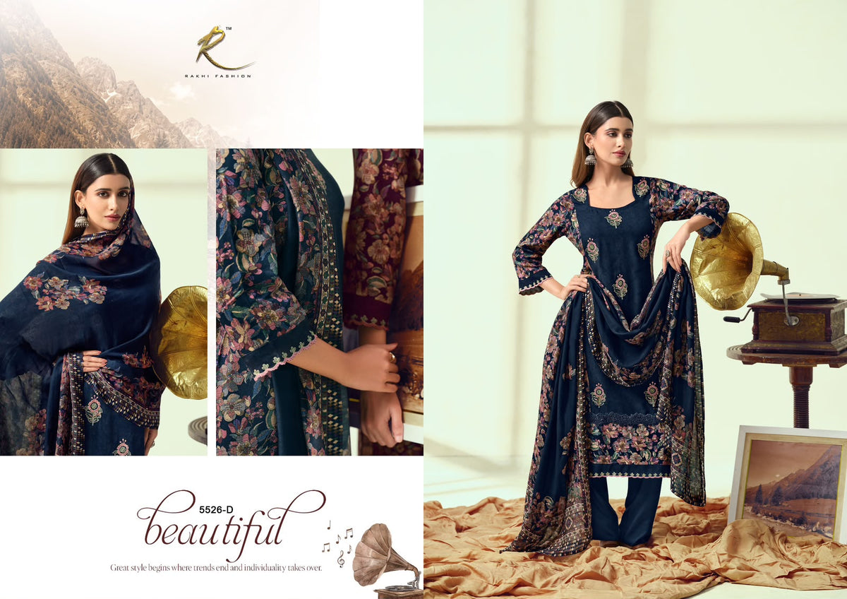 Winter E Jahan Rakhi Fashion Pashmina Suits Wholesale